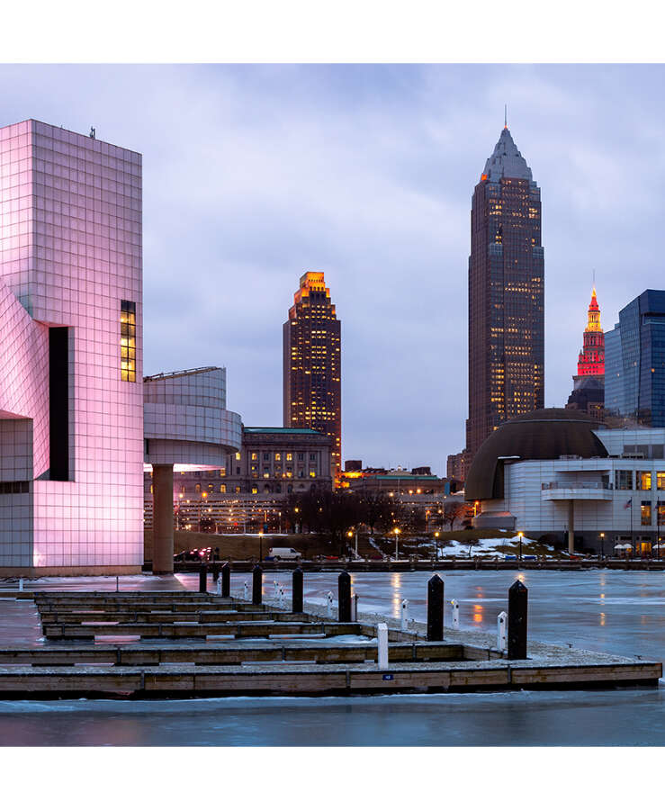 Cleveland Skyline, Early Morning, Ohio, America