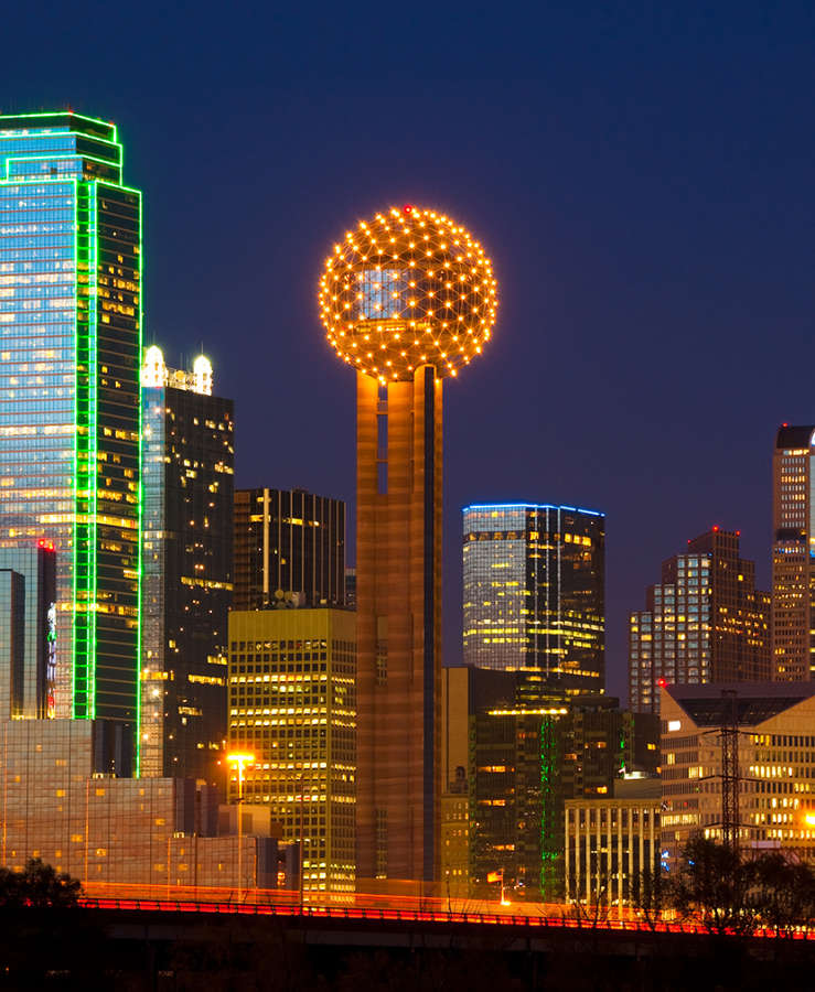 Dallas skyline at dusk