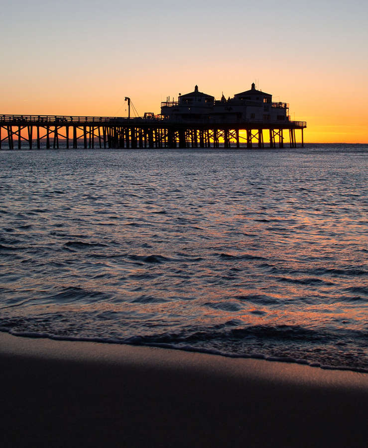 Malibu Pier at sunset