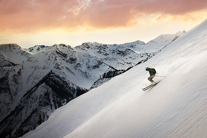 man skiing in Canada