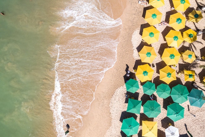 Beach umbrellas, Sao Paulo