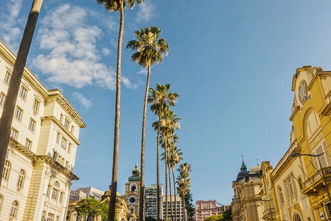 Porto Alegre building and trees