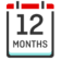 12 months calendar icon