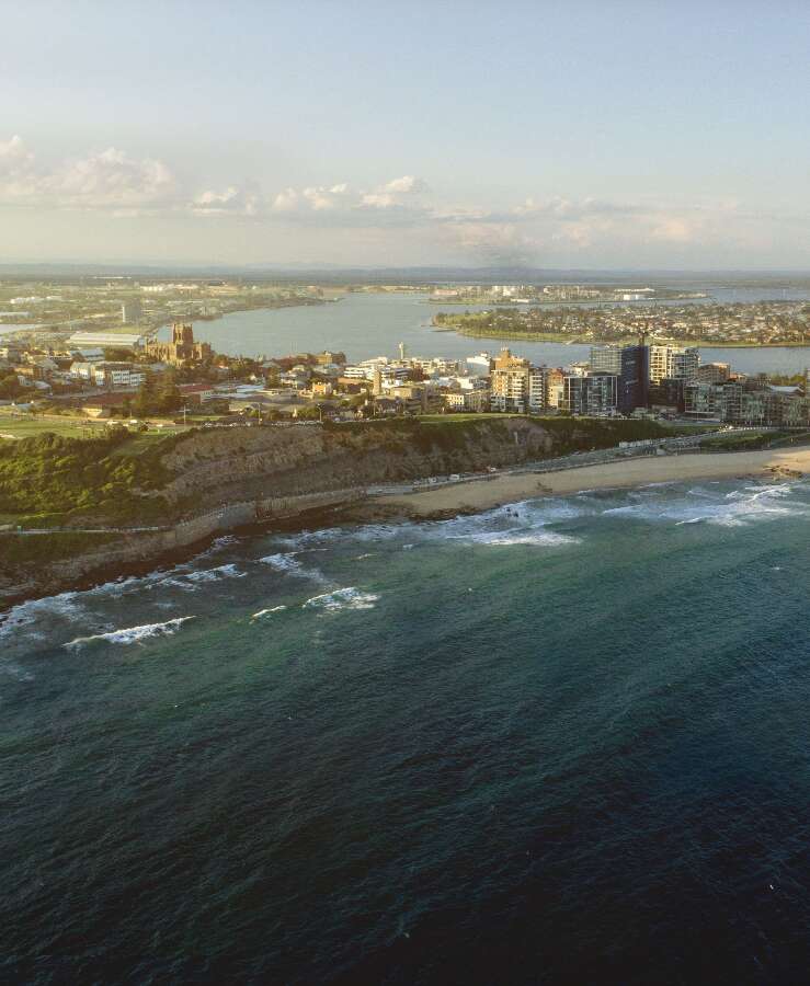 Aerial of Newcastle Beach