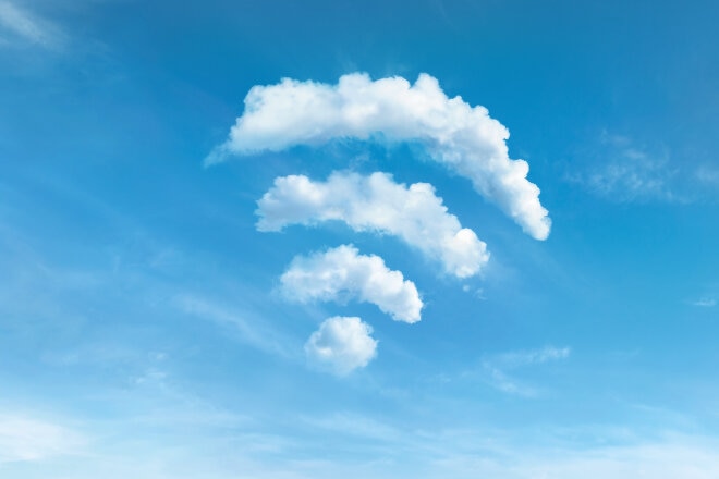 wifi in cloud shape