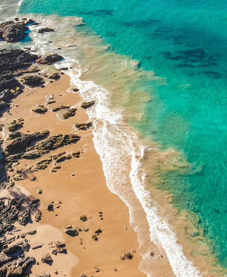 aerial view of beach