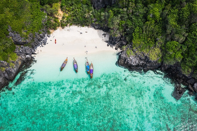 Aerial view of Phi Phi Islands, Thailand