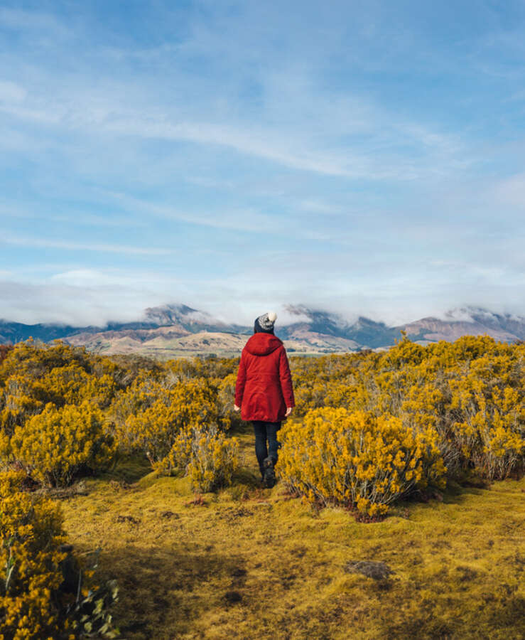 hiking in mountains