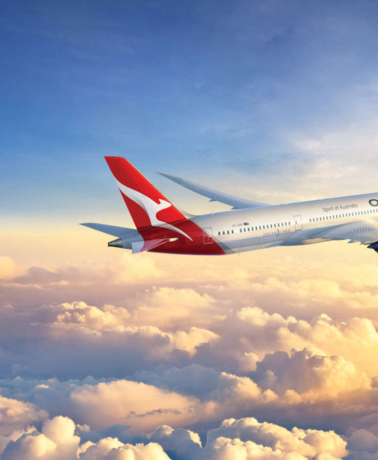 Qantas aircraft in flight