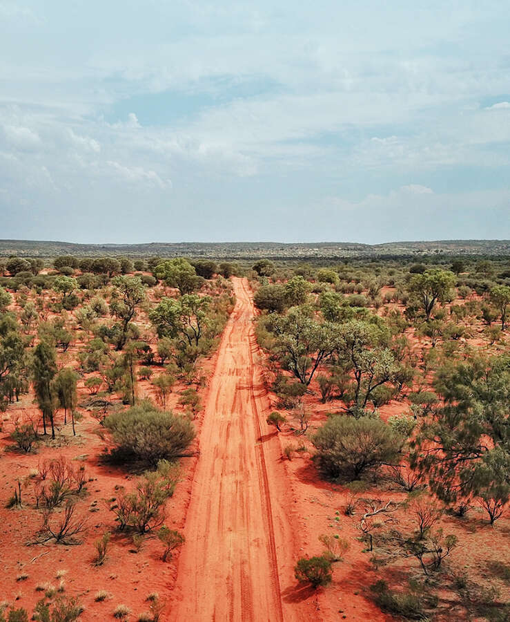 Red dirt road in Australian outback