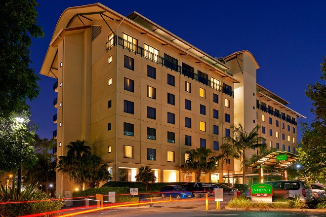 Marriott North Ryde at night