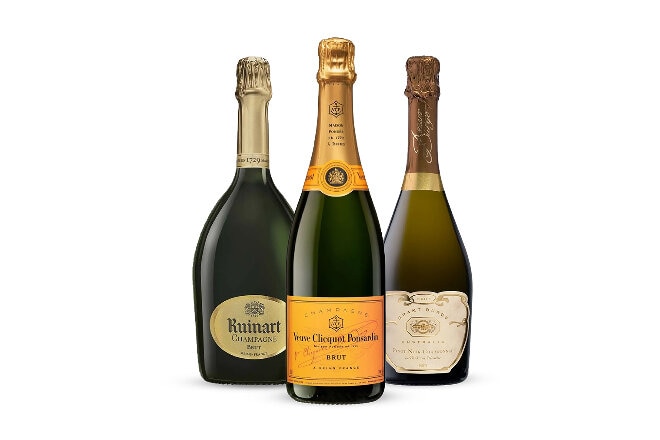 Selection of champagne and sparkling