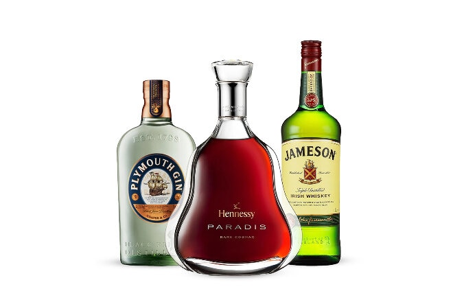 selection of spirits