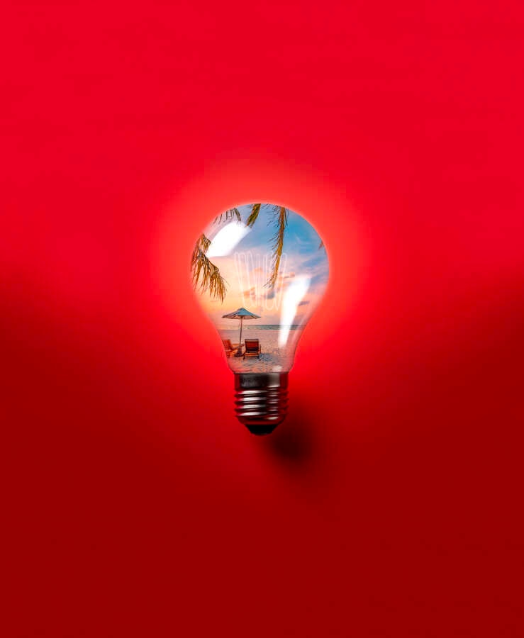 red energy light bulb