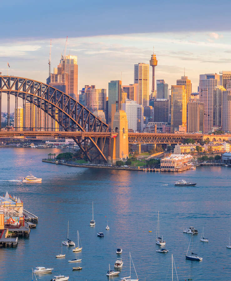 Sydney skyline and Harbour Bridge