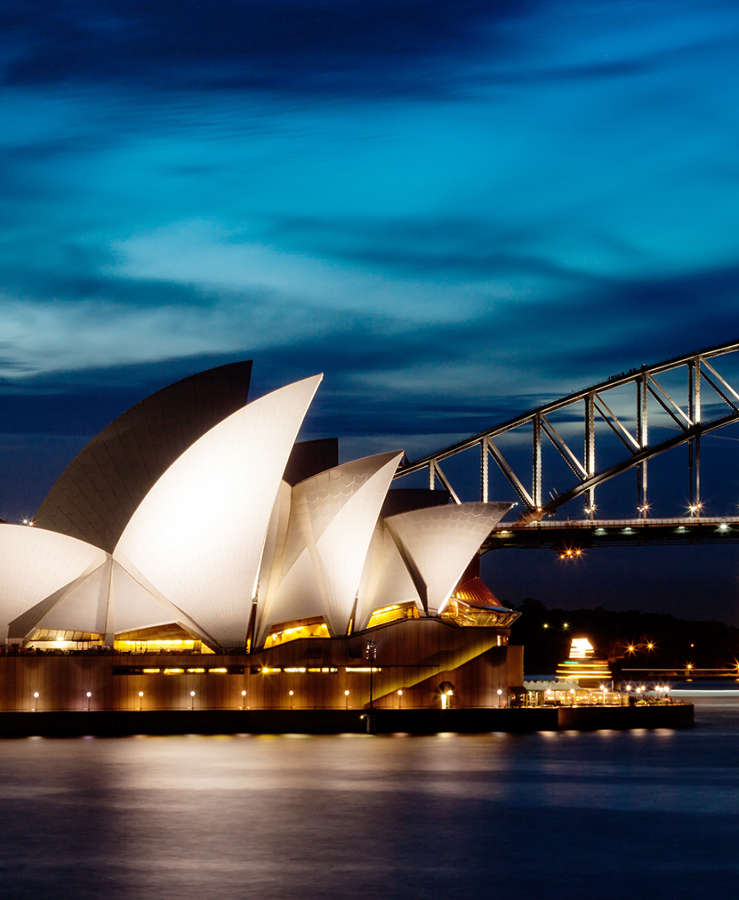 Sydney harbour at night