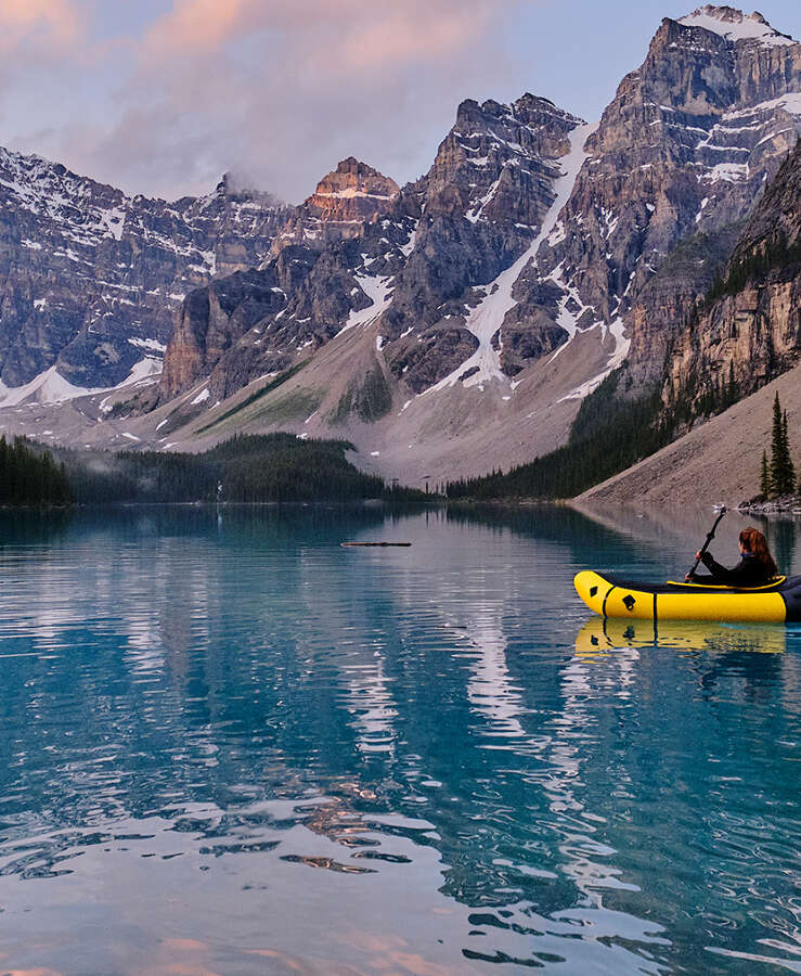 person in a canoe