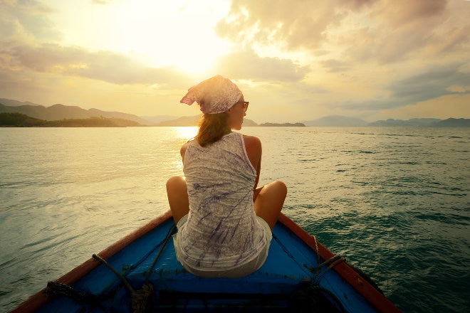 women on boat