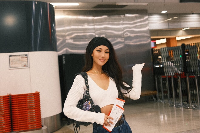 Abigail (Abbey) Tan at airport