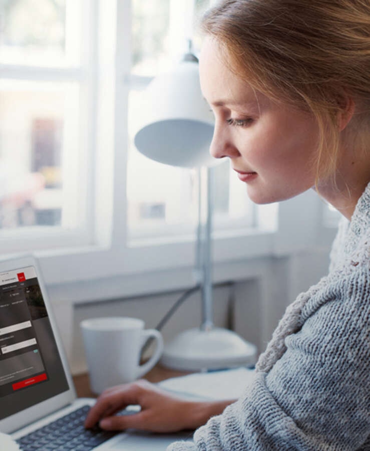 Woman at desk working