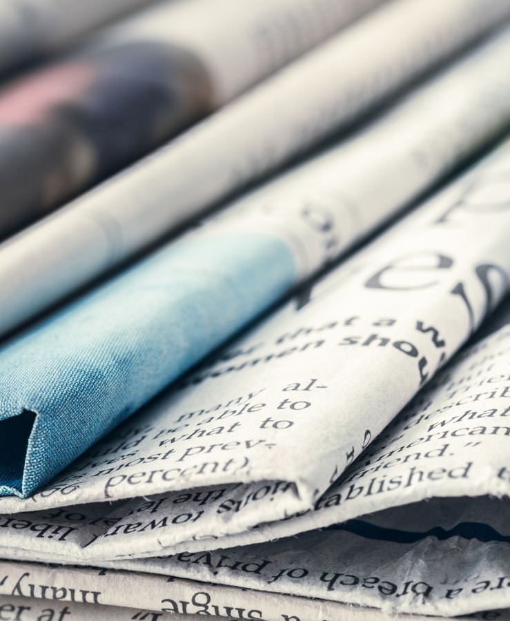 Stack of newspapers