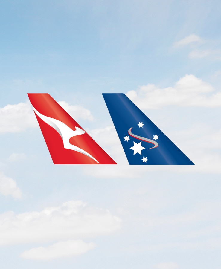 Qantas and Airnorth Airlines aircraft tails