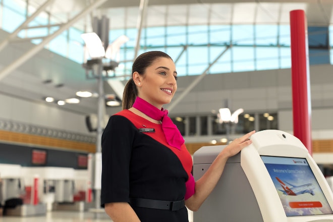 Qantas Staff at airport