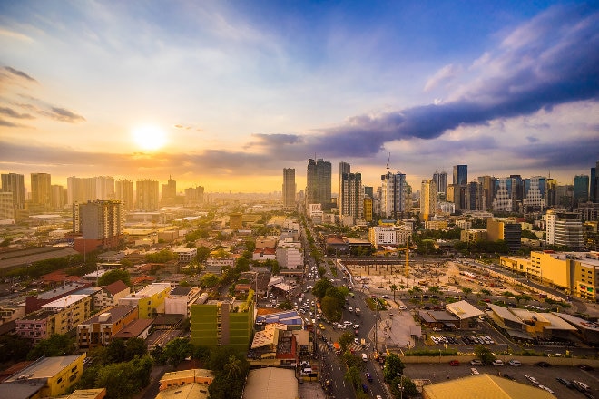 Manila city scape and buildings