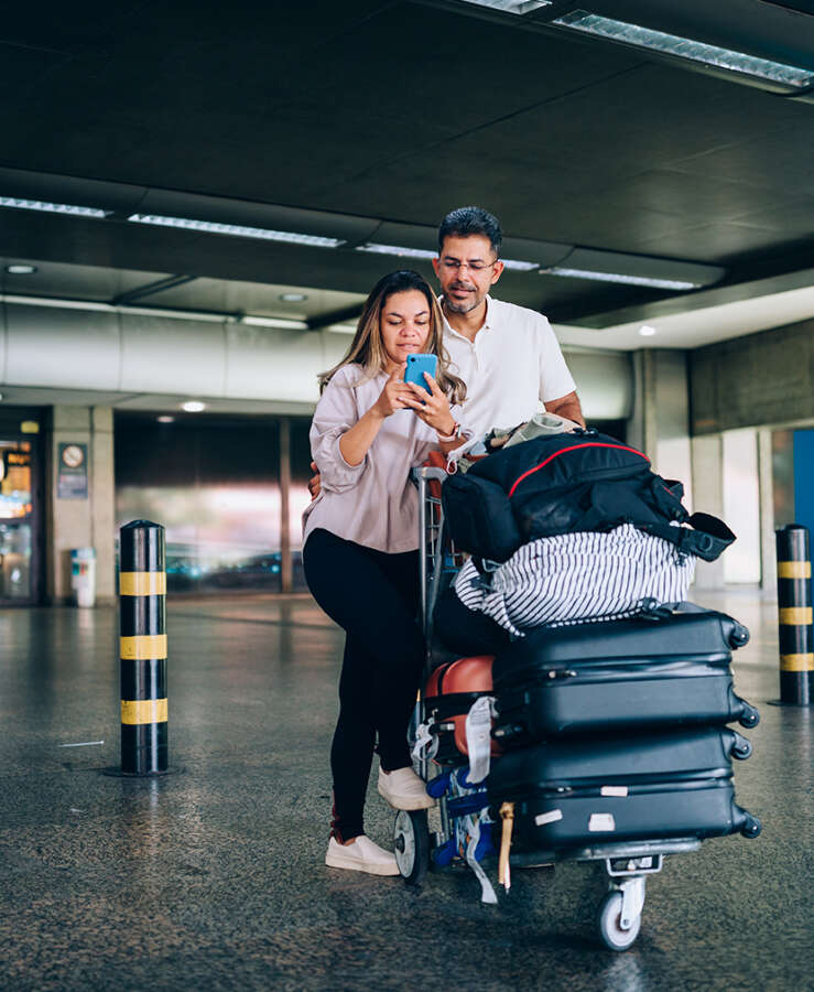 Couple at airport