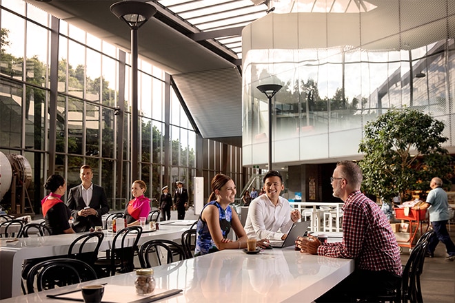 Qantas staff at Mascot head office