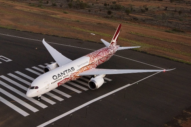 Qantas aircraft on the tarmac