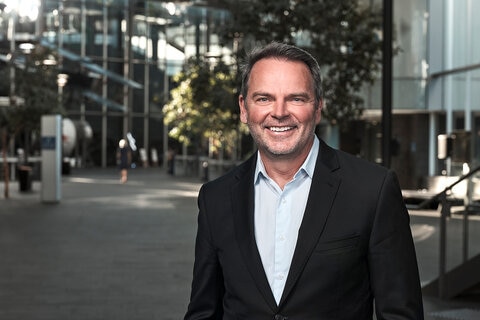 Andrew Glance at Qantas HQ