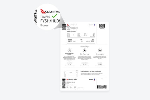 TSA Precheck example boarding pass