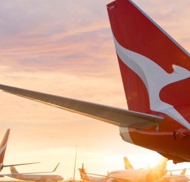 Qantas plane tail