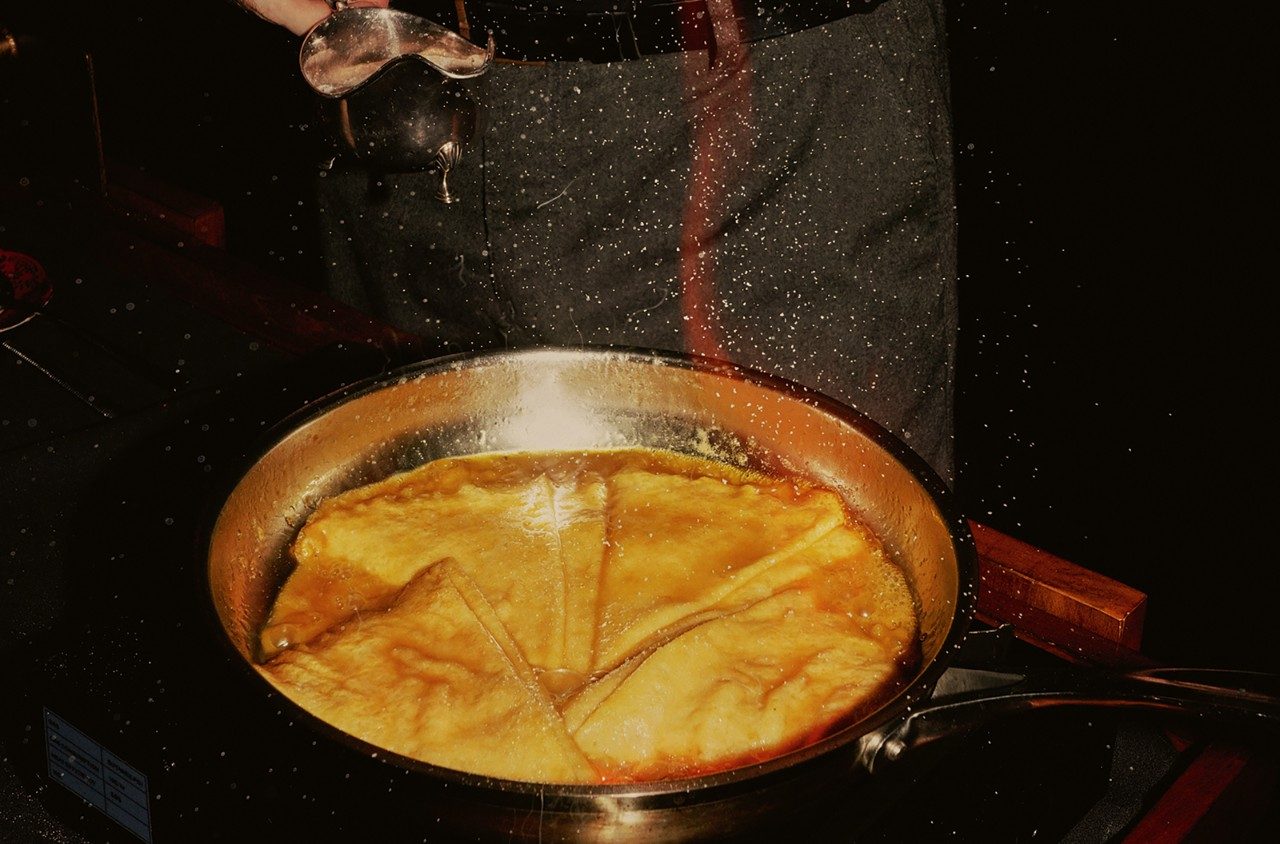 Crêpe suzette at Fleur, Perth