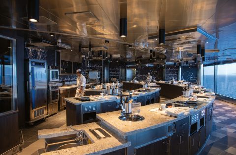 The ship’s Culinary Arts Kitchen