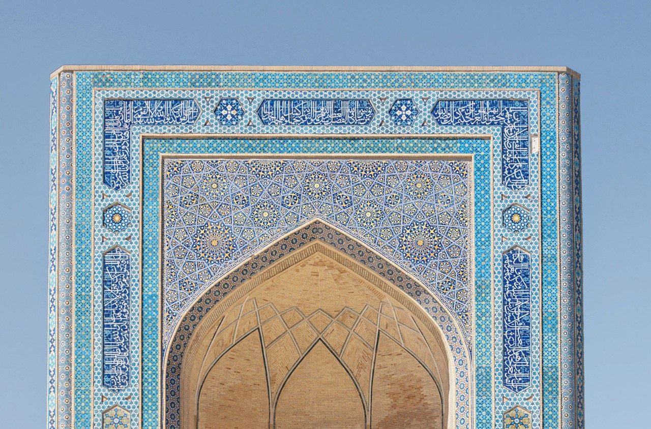 One of the iwan entrances of the Kalan Mosque in Bukhara