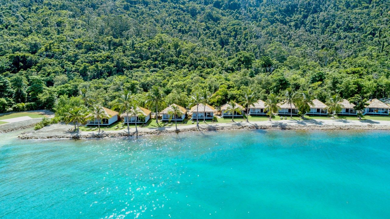 Elysian retreat villas beachfront ocean aerial, QLD