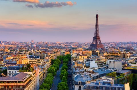 Skyline of Paris with the Eiffel Tower