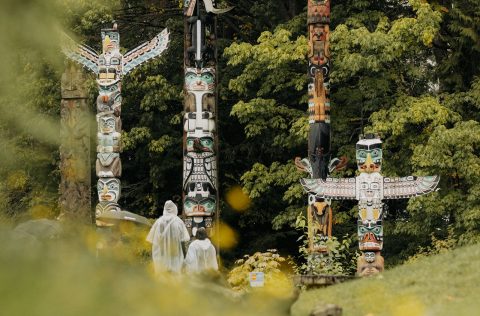 Totem poles at Brockton Point in Stanley Park