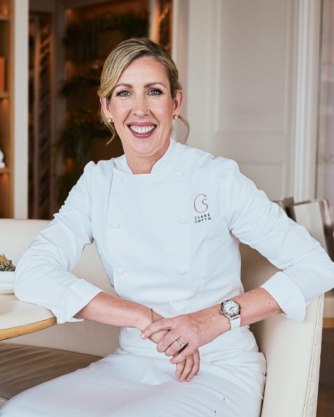 Chef Clare Smyth wearing her Hublot Big Bang One Click watch