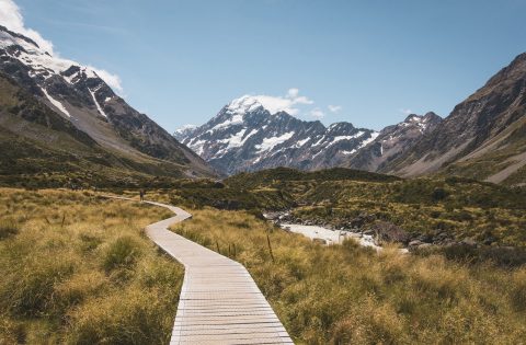 New-zealand mountain walkway