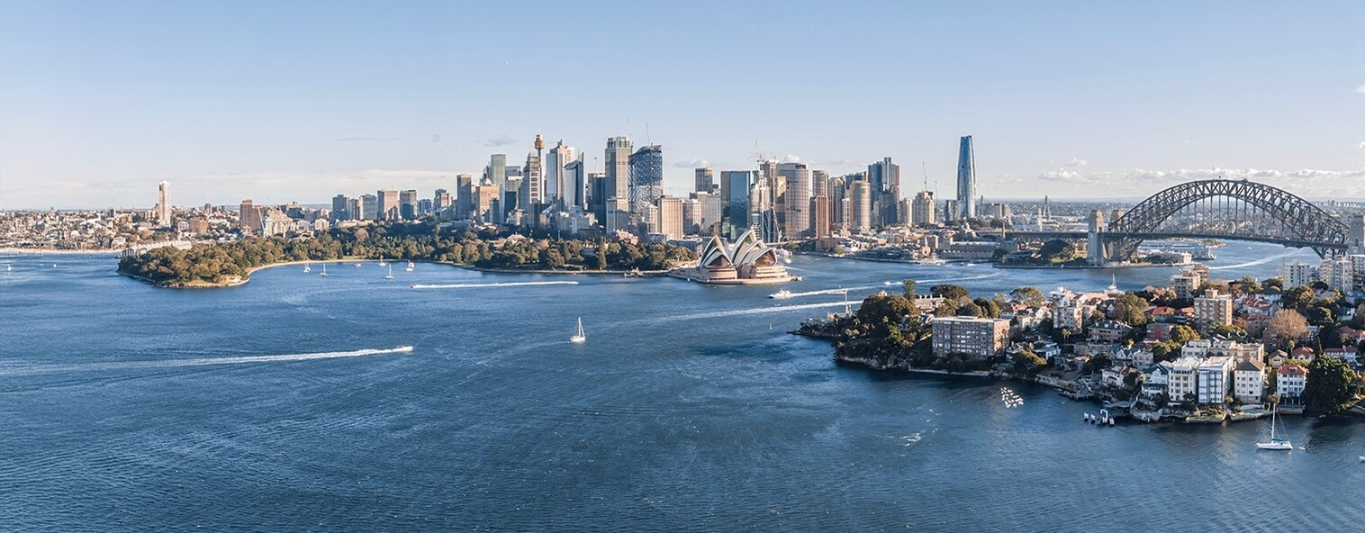 Aerial view of Sydney Harbour, Australia