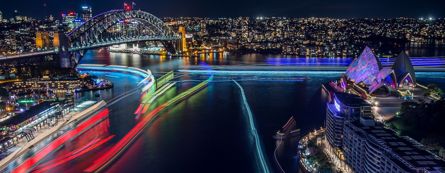 Vivid light festival at sydney habour