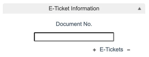 Fare search E ticket