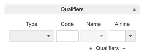 Fare search qualifiers