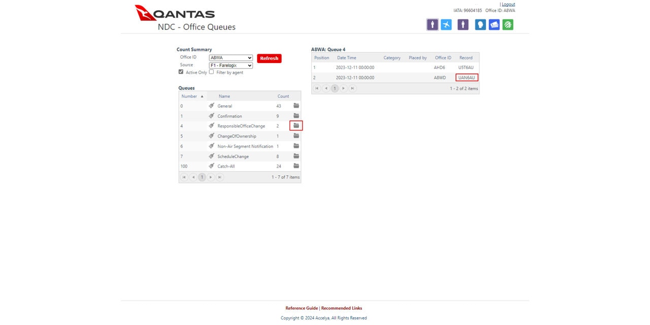 View and retrieve from office queues