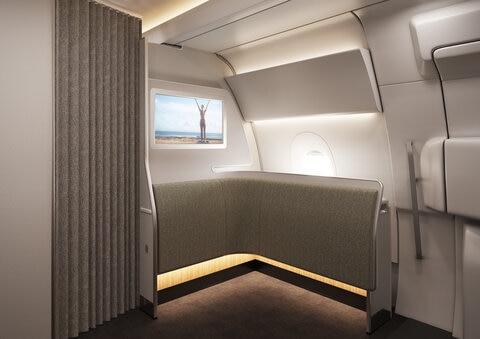 A350 business class cabin