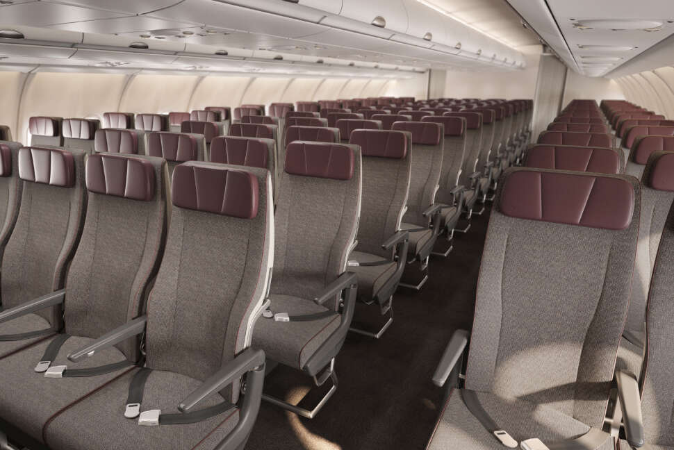 A330 Economy cabin render