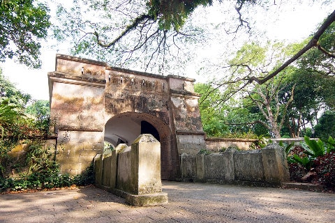 Fort Gate at Fort Canning Park in Singapore